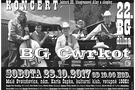 Koncert lektorů 22. bluegrassové dílny a skupiny BG Cwrkot