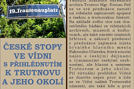 Přednáška - České stopy ve Vídni s přihlédnutím k Trutnovu a jeho okolí