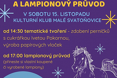 Svatomartinské odpoledne a lampionový průvod v Malých Svatoňovicích