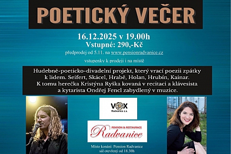 Poetický večer s Kristýnou Ryškou a Ondřejem Fenclem