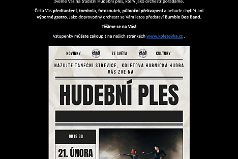 HUDEBNÍ PLES KOLETOVY HORNICKÉ HUDBY