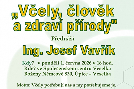 Klub zdraví Úpice zve na přednášku