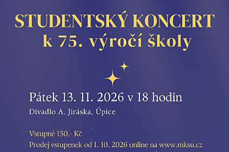Studentský koncert k 75. výročí ZUŠ