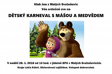 Dětský karneval s Mášou a medvědem